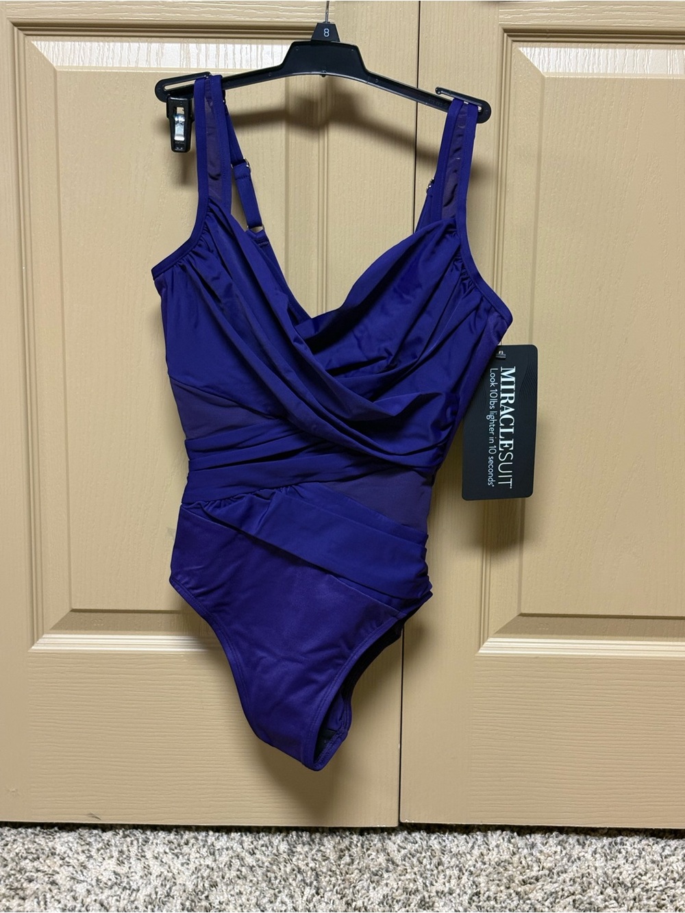 Miraclesuit Deep Purple Draped One-Piece Swimsuit